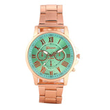 Steel Quartz Bangle Women Round Analog Fashion Watch